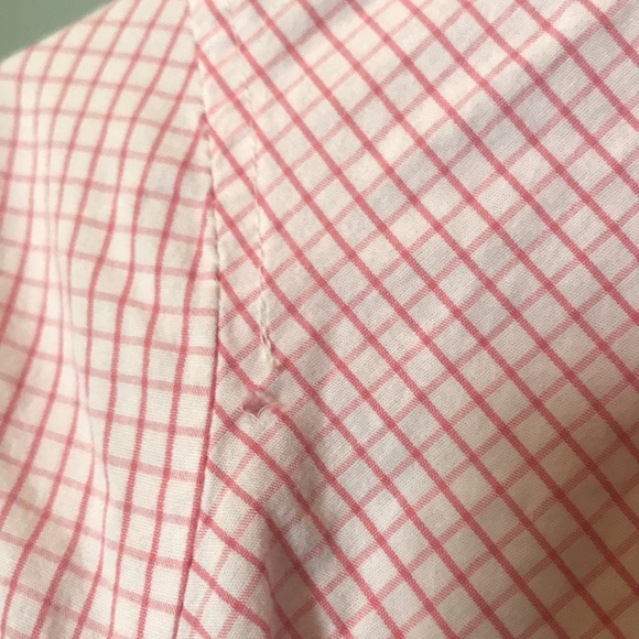 Pink check button down. - Picture 5 of 6